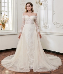 WT4883 2 in 1 luxury mermaid dress