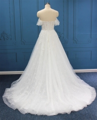 WT4814 New exquiste lace beading Aline, detachable off straps