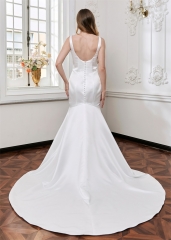 WT4853 Charming fitted satin dress