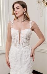 WT4836 2026 nwe Luxury Lovely flower lace Mermaid bridal