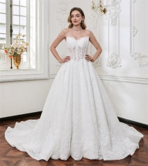 WT4749 Luxury lace beading ball gown