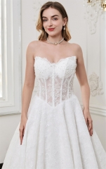 WT4749 Luxury lace beading ball gown