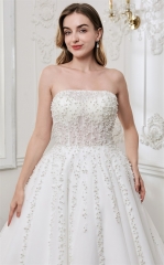 WT4886 Heavy Pearls beading Ball Gown