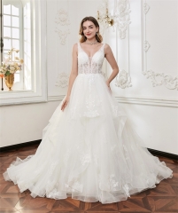 WT4743 2026 new Gorgeous Ruffy Lace Gown