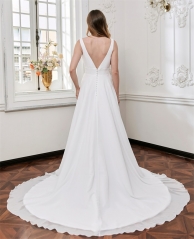 WT4856 Chic and elegant A line chiffon bridal