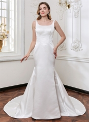 WT4853 Charming fitted satin dress