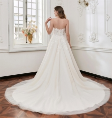 WT4880 Sparkle Strapless Illusion Aline dress